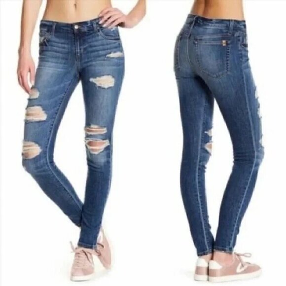 Joe's Kency Distressed Women's Slim Crop Classic Blue Jeans Size 26 - Picture 3 of 8